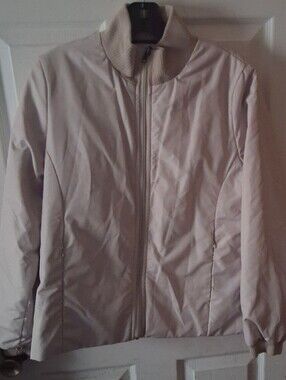 London Fog Manhattan - Women’s Light Beige/Khaki Small Puffer Bomber Jacket